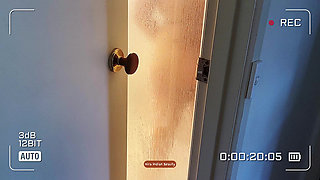 I caught my step-son peeping on me showering nude, so I turned it into a naughty hot show