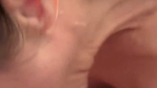 Mature Amateur Sucking the Cum Out of Her Friends Cock and Swallowing!