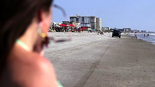 Czech amateur in panties fucks in public pov