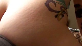 Tattooed ex-girlfriend Sailor lapdance