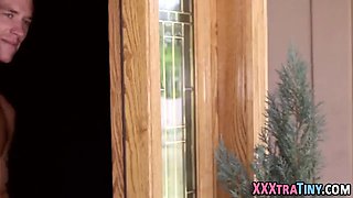 Little blondie gets creampie