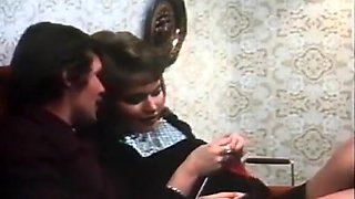 vintage hairy pregnant girl with 2 guys