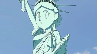 4th of July Hentai - Sexy Statue of Liberty Fuck in 3D Animation