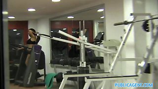 PublicAgent: Gym sex with brunette with big tits