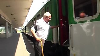 Horny Hussy And Old Man Mind-blowing Sex