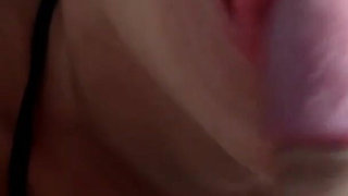 First closeup cum swallow