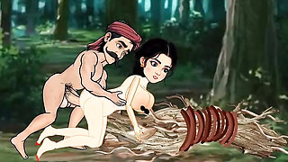 Rekha and Jagan fiercely Hindi Cartoon Sex Story