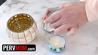 Stepson rewards help from Kit Mercer with a cum-filled pussy