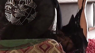 Two Hot Halloween Sluts Make a Big Dick Guy Comes Like a Fountain in Halloween Costumes Before the Party