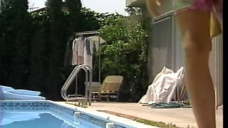 Ebony Chick Ebony Ayes Likes When Her Lover Busts a Nut on Her Sunglasses After Outdoor Poolside Fucking