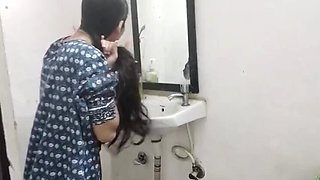 Step Sister Fucked Hard in Bathroom - Rough Desi Sex with Kajolbabs
