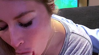 Amateur Blond Give Nice POV Blowjob