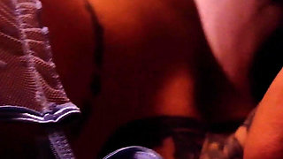 Solo Sucking with See-through Lingerie