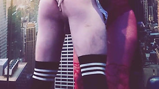 A Bitch in Red Stockings with a Big Ass Fucked Bitch