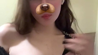 TikTok compilation part 7: Dirty girl dancing, protruding nipples, mini skirt, thong, striptease, stockings, long hair