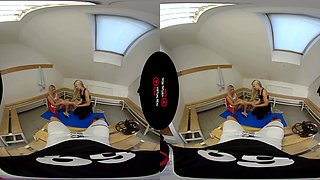 Accident During The Super Bowl - Ffm Pov Riding Threesome