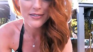 Great Big Boobs On Masturbating Redhead