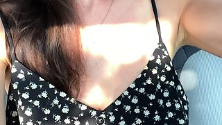 Hot amateur shakes her big boobs