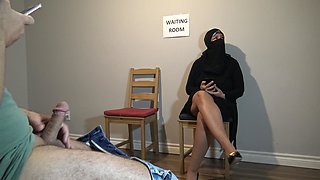 Arab Wife Got Mad at Me - I Flashed and Masturbated My Dick in Front of Her