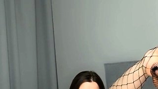 Webcam fun mature brunette with toys cum on cam