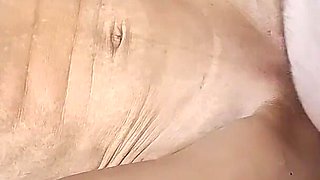 Hard Fucking of a Skinny Girl Cum on Pussy