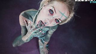 Tattoo Pierced Alt Girl Gives Sloppy BJ and Gets Anal Fucked