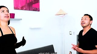 Guy licks and hammers juicy ass latina