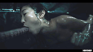 Real Life Anime Girl gets Caged by Hentai Monster at Haunted House - Emiri Hardcore Japanese Porn
