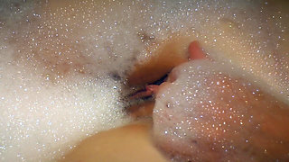 Hot Woman Gets Clit Orgasm From Water Stream in the Bathroom