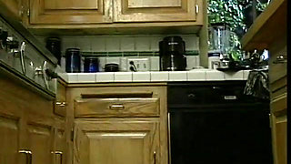 Vintage lesbians hard orgasm in the kitchen