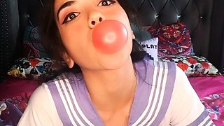 Stacked brunette goes solo toys and masturbation