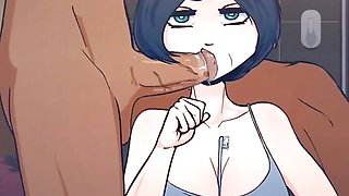 Short haired girl gets face fucked when time is stopped HD