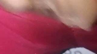Peeing Outdoors in the Dark Rubbing My Hairy Pussy