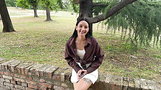 Tourist Girl Has Been Fucked in a Wood. Outdoor Sex with a Pretty Stranger