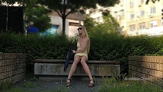Anastasia Ocean In Flashing Pussy To Strangers Outdoor. In Public. 9 Min