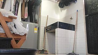 18 Year Old Moroccan Teen Grooming in Bib Shorts Outside with Old Man Voyeur