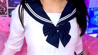 Horny asian teen sexy solo play