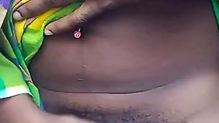 Teasing in Sexy Hot Pants Rubbing My Hairy Pussy Squeezing My Boobs