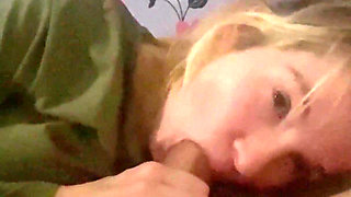 Giving my man a morning blowjob