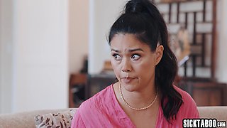 Alluring Asian cougar suck big dick