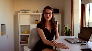 Extreme amateur pov blowjob with brunette babe