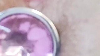 Real Amateur Playing with Her Ass and Her Pussy Messy