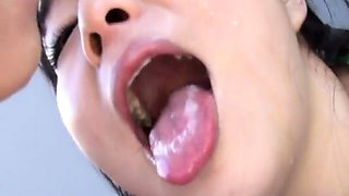 Busty glory hole amateur sloppy blowjob and receive facial