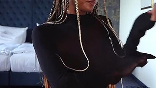 Michel Chloe Braless See Through Outfit Public Flashing German Outdoor HD