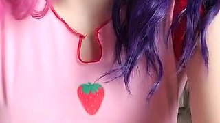 Sexy teen ebony solo toy masturbation