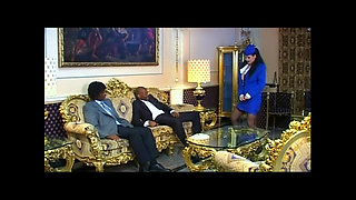 Sexy MILF Flight Attendant Ass Fucked and Cumshot in Mouth by Two Monster Black Cocks