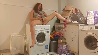 Laundry day turned into unexpected cum festival - uncut, raw and unfiltered