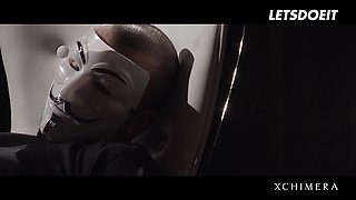 Lucy Li and Masked Guy Eroticly Fuck in a Romantic Fantasy