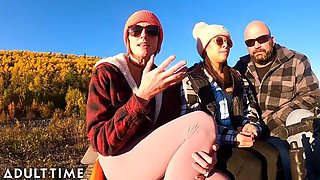 ADULT TIME - POV Sexy Polyamorous Babes Give Each Other HOT Sauna Massages