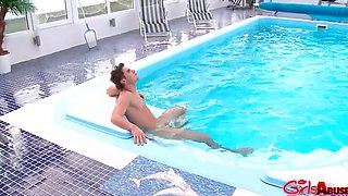 FFM threesome by the pool with Simone Style & Victoria Rose